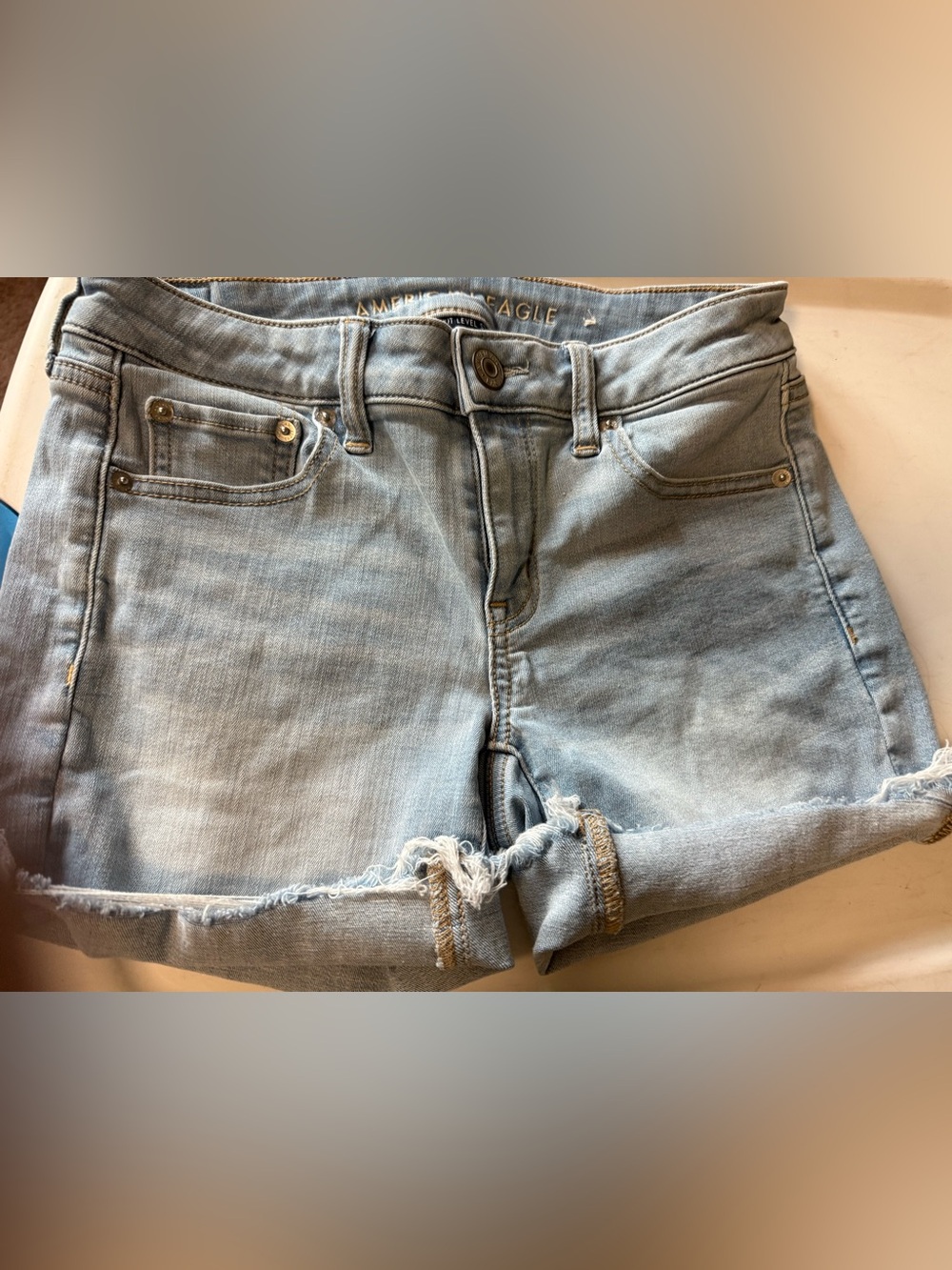 American Eagle Outfitters Light Blue Denim Cutoff Shorts